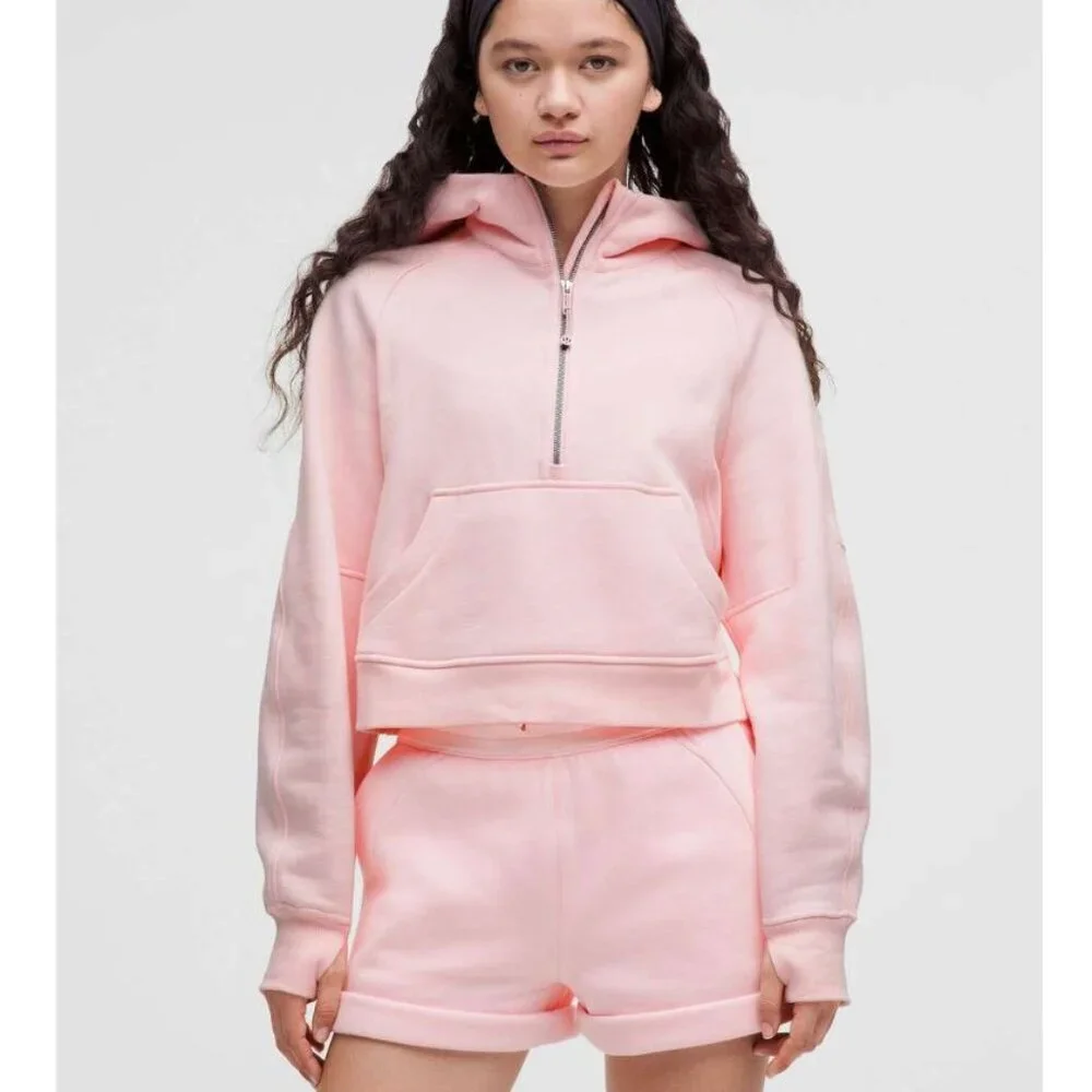 Lululemon Scuba Oversized Half-Zip Hoodie Strawberry Milkshake Size XL/XXL
